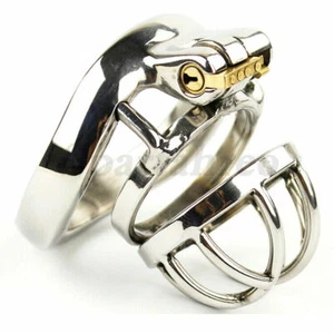 Stainless Steel Chastity Cage Super Small Male Chastity Device Metal Cage Belt - Picture 1 of 5