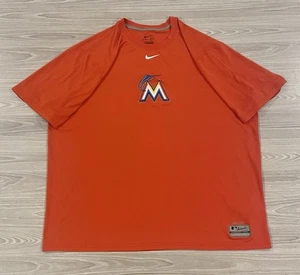 Camisa Nike Miami Marlins Naranja Colección Auténtica Para Hombre Talla 2XL - Imagen 1 de 5