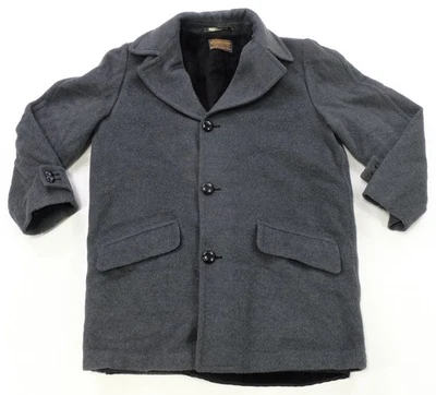 Rare Vintage SIR PENDLETON Wool Button Front Pea Coat Jacket 90s Gray - Image 1 of 4