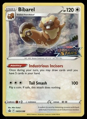 Bibarel SWSH: Sword & Shield Promo Cards SWSH188 Pokemon Card - Image 1 of 2