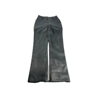 Pantalones Vakko Mujer Talla 10 Cuero Negro De Colección Y2K Goth Rock Motocicleta Foto 1 de 4
