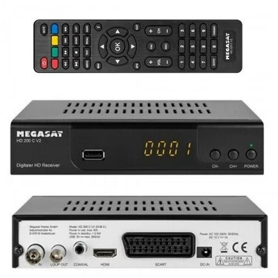 Megasat HD 200 C V2 HD200C HDTV Kabel Receiver Cable DVB-C USB HDMI Scart - Bild 1 von 4