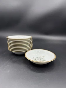 "Juego de 11 flores Noritake 5463 cupé fruta/postre/salsa 5,5"" con adornos dorados" - Imagen 1 de 7