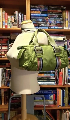 Franco sarto Y2K Vintage Duffle style purse nylon green Hand bag - Image 1 of 4
