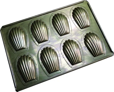 Chiyoda Metal Silicona Recubierto Madeleine Baking Pan Shell Forma 8 Nuevo Japón - Imagen 1 de 4