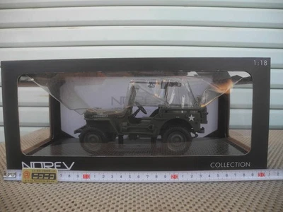 New and Unopened Norev Jeep Willys Military Vehicle U.S. Army 1942 1 18 189011 N - Image 1 of 4