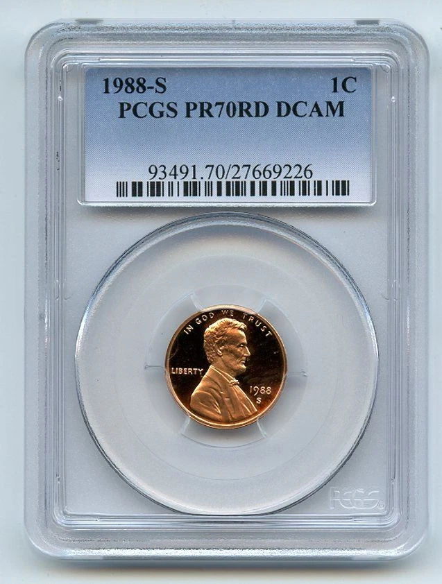 1988 S 1C Lincoln Cent Proof PCGS PR70DCAM - Image 1 of 1