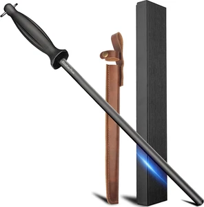 Efficient 12 Inch Honing Steel Sharpening Rod Sharpener Steel For Kitchen High - Picture 1 of 7