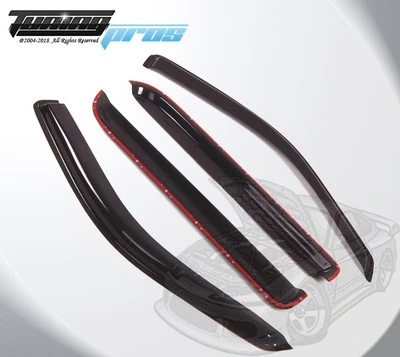 Deflector de visera de lluvia de humo oscuro 4 piezas canal de salida para Lincoln Aviator 2003-2005 Foto 1 de 4