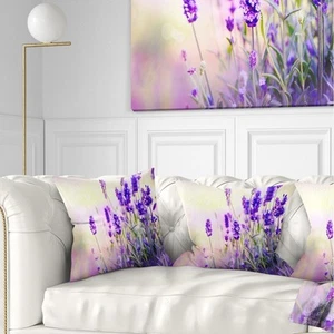 Designart 'Purple Lavender Field' Floral Photography Throw - Picture 1 of 10