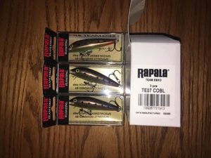 RAPALA TEAM ESKO 07's---3 COPPER & BLUE COLORED FISHING LUREs - Picture 1 of 1