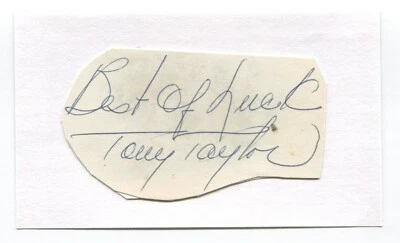 Tony Taylor Signed Cut Index Card Autographed Baseball MLB Chicago White Sox - Image 1 of 2
