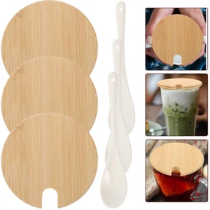 Comodo Cucchiaio Ceramica Riutilizzabile Tazza Caffè Coperchio Tazza Casa - Foto 1 di 12
