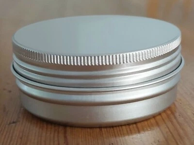 17  Metal Tins containers, 60ml, Aluminum, screw-top lid,  for Cosmetic, etc. - Image 1 of 4