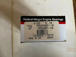 Federal Mogul Engine Main Bearings 4125 M 10 / TRW MS2590P-10 / SP MS590-10 - Picture 1 of 2