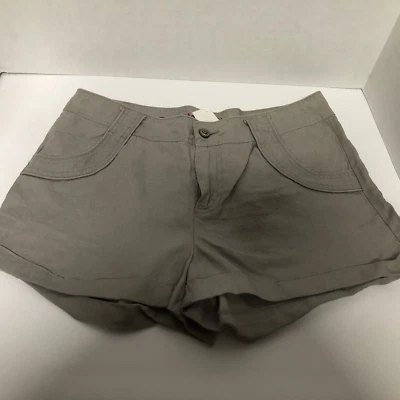 Twisted сердце серый льняной короткие шорты 4/карманы новый с Ярлыками размер 30                     - Изображение 1 из 4