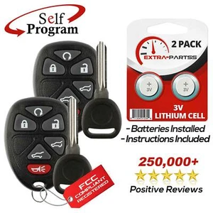 2 For 2007 2008 2009 2010 2011 2012 2013 2014 Chevrolet Tahoe Remote Fob + Key - Picture 1 of 7