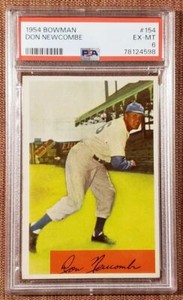1954 Bowman #154 Don Newcombe Brooklyn Dodgers Original Baseball Card PSA 6