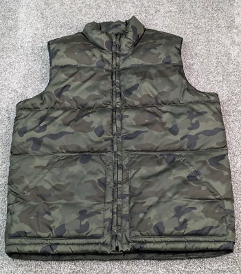 Old Navy Vest Womens XL 14 16 Green Camo Insulated Puffer Outdoor Camping Active - Image 1 of 4