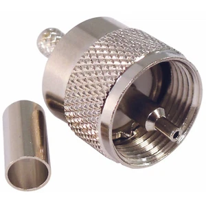 PL259 Stecker UHF Stecker passend für RG59 Kabel, Löt Crimp Typ - Bild 1 von 2