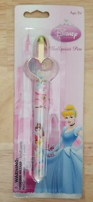 Caneta esferográfica princesa Disney nova na embalagem - Boné extravagante - Idade 5+ nova em folha lacrada A (N-7) - Imagem 1 de 3