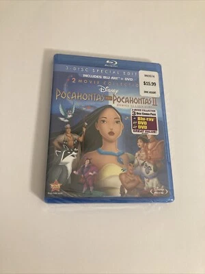 Pocahontas & Pocahontas II Journey To A New World Blu-Ray + DVD 3-Disc Set (NEW) - Image 1 of 4