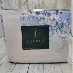 Lenzuolo piatto Lauren Ralph Lauren Cataline Island floreale blu king nuovo vecchio magazzino - Foto 1 di 6