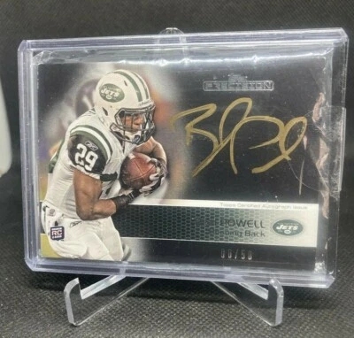 2011 Topps Precision NFL Bilal Powell RC Hard Signed Gold  Auto SSP #d 6/50 - Image 1 of 2