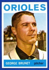 1964 Topps Baseball # 322 George Brunet Baltimore Orioles VGEX-EX .99 Shipping