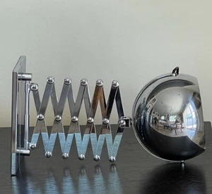 Mid Century Dorothee Becker and Ingo Maurer Extendable Scissor Chrome Lamp - Picture 1 of 11