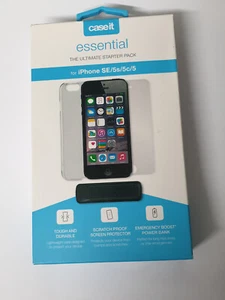 Caseit iphone 5s 5, SE 1st Gen Starter Pack Kit Case Screen Protector Power Bank - Picture 1 of 4