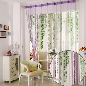 1pc Tür Schnur Vorhang Perlen Kette Wand Panel Fransen Fenster Zimmer Organizer - Bild 1 von 13