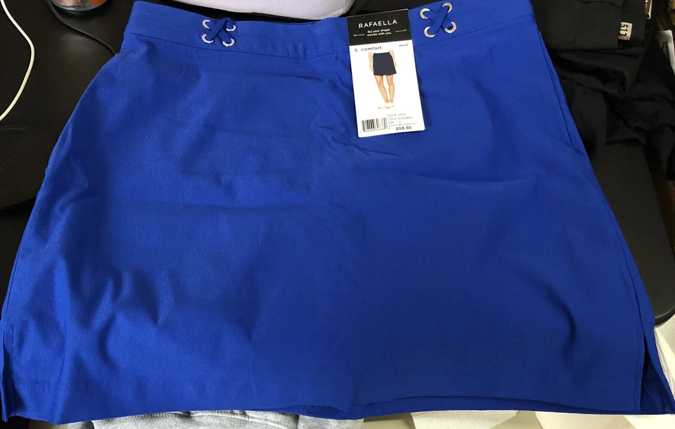 Rafaella Ladies Supreme Comfort Stretch Skort in Blue Size Small S