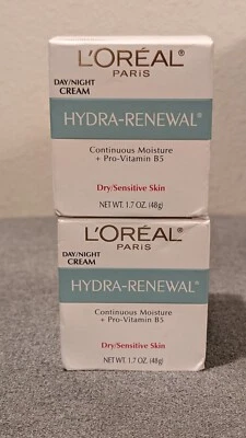 Loreal Hydra Renewal Continuous Moisture Cream Dry Sensitive Skin 1.7oz 2 Pack  - Image 1 of 4