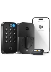Yale Assure Lock 2 Smart Deadbolt, Teclado Wi-Fi y Huella Dactilar, Gamuza Negra - Imagen 1 de 7