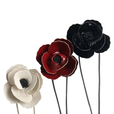 Leathers Camellia Choker Necklace Flower Collar Necklace Fashion Jewelry - Image 1 of 4