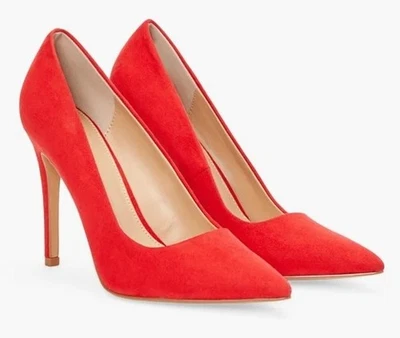 Zapatos de tacón alto punta puntiaguda 4,5 pulgadas rojo aguja EE. UU. 12 (278) Foto 1 de 4