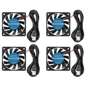 4er Pack DC 60mm USB Lüfter 5V 6015 Brushless Kühlung 60mmx15mm 6015 - Bild 1 von 7