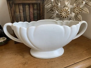 Vintage Dartmouth Pottery Large Mantle Vase White Very Good Condition - Picture 1 of 10
