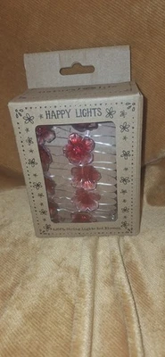 Cadena de luces de vida natural rosa roja Foto 1 de 3