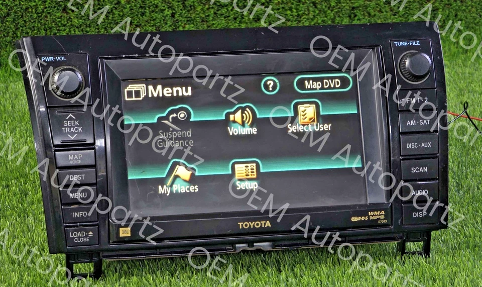Unidad de visualización de navegación JBL 86120-0C220 ID E7013 OEM Toyota SEQUOIA 2007-2009 Foto 1 de 4