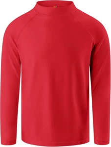 Boys Rash Guard Swim Shirt Long Sleeve Rashguard UPF+ 50 SPF Sun - Size: 10-12 Y - Picture 1 of 12
