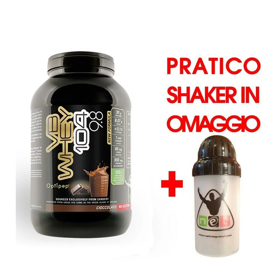 Net Integratori Proteine isolate idrolizzate VB Whey 104 9.8 1980g + SHAKER