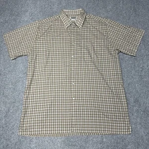Duke Haband Men's Size Large Western Pearl Snap Short Sleeve Shirt Pocket - Picture 1 of 8