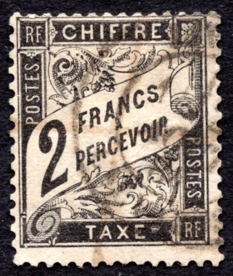 FRANCE 1884 POSTAGE DUE SC. # J24 USED CATALOG VALUE $825 - Image 1 of 2