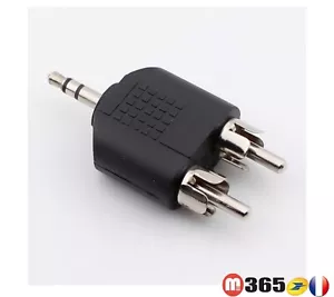 audio jack 3.5 mm mâle vers 2* RCA mâle adaptateur rca à 3,5 Jack audio - Bild 1 von 1