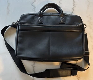 Samsonite - Classic Leather Slim Brief for 15.6" Laptop - Black - Picture 1 of 6