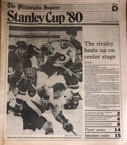 Philadelphia Inquirer Stanley Cup ‘80 Pull Out. May 12, 1980 Flyers Bobby Clarke - Picture 1 of 3
