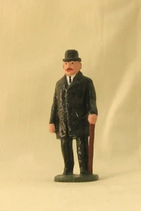Edwardian Gentleman with Cane, 54mm train layout figure, Reproduction Johillco - Picture 1 of 4