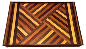 21" Shoemaker Senal Mexico Studio Rosewood Wood Bar Table Tray Vtg Mcm Dansk - Picture 1 of 18